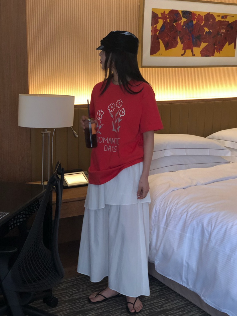 ONDO-P韓國直郵㊣女裝新款時尚人氣職業熱賣休閑推薦長裙雙層ONDO-P長裙