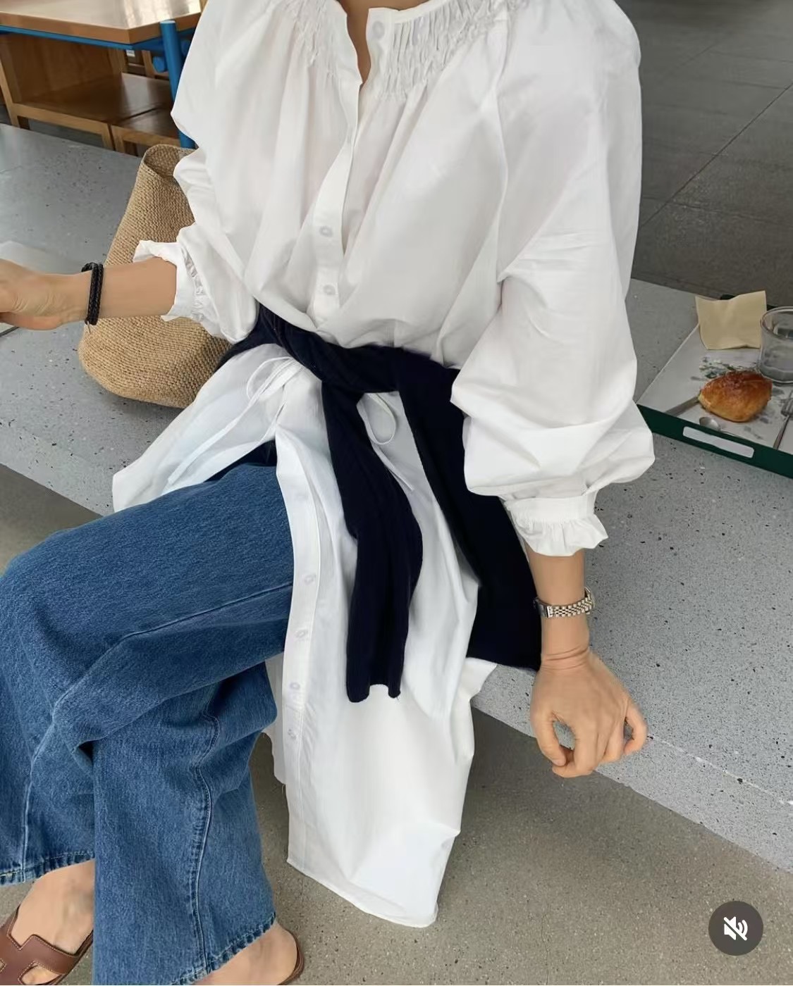 DAOWL韓國直郵㊣東大門實拍女裝新款職業25春夏人氣推薦牛仔褲NUFF牛仔褲