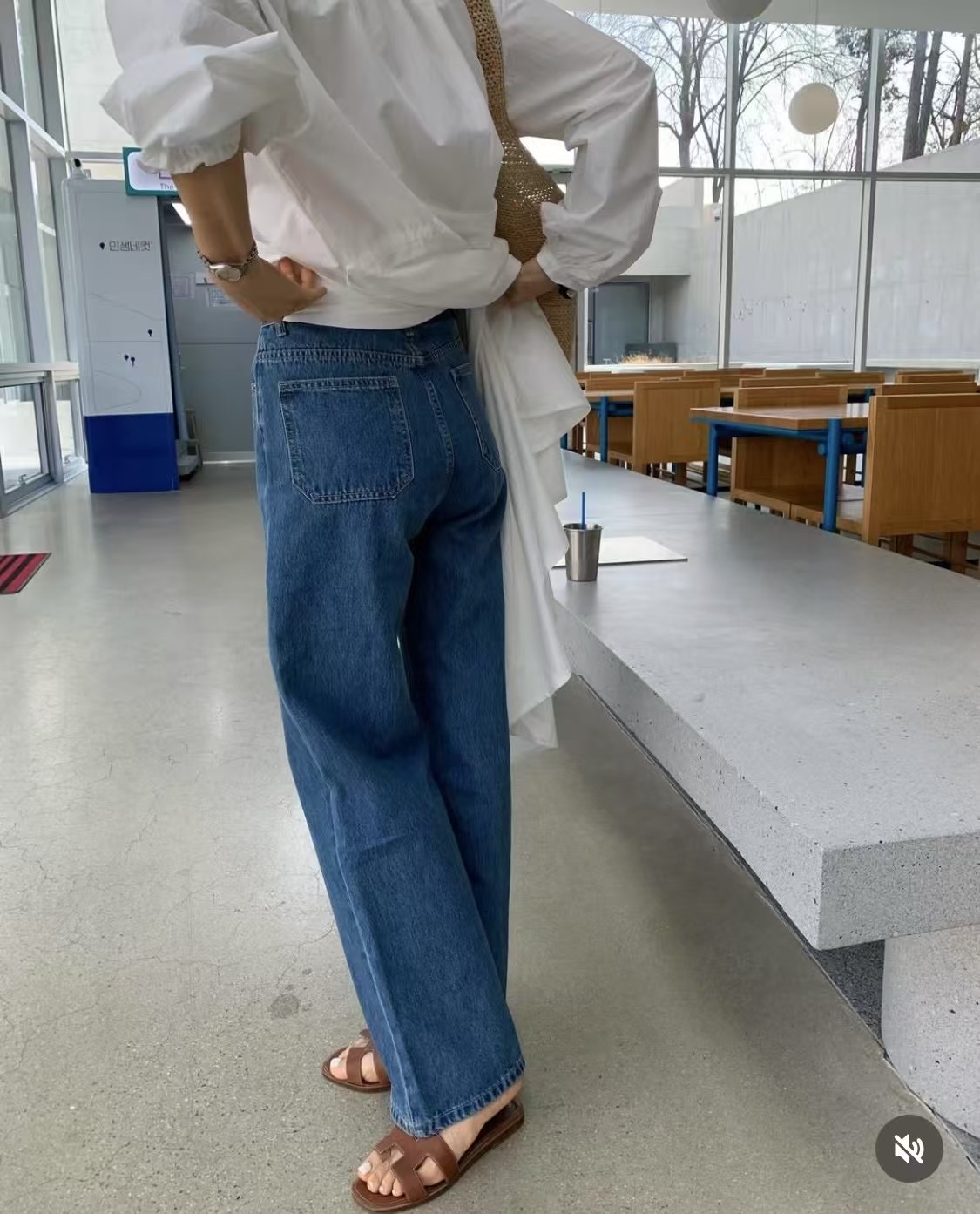 DAOWL韓國直郵㊣東大門實拍女裝新款職業25春夏人氣推薦牛仔褲NUFF牛仔褲