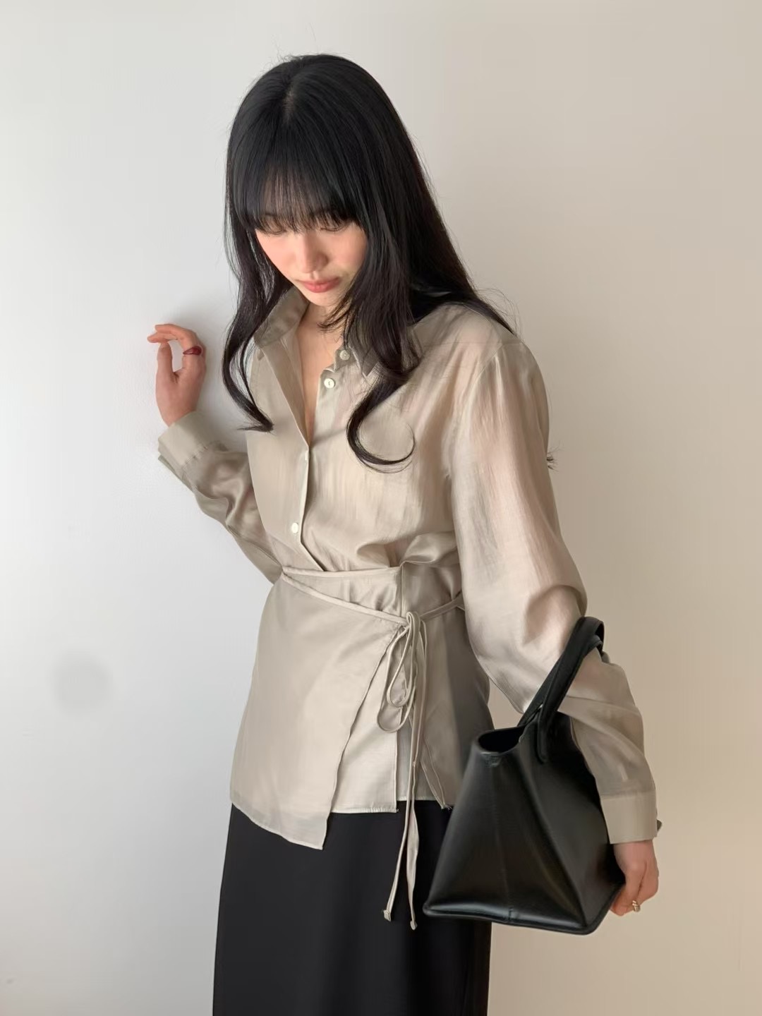 DAOWL韓國㊣直郵東大門代購女裝新款25春夏休閑時尚襯衫蕾絲衫NUFF襯衫/蕾絲衫