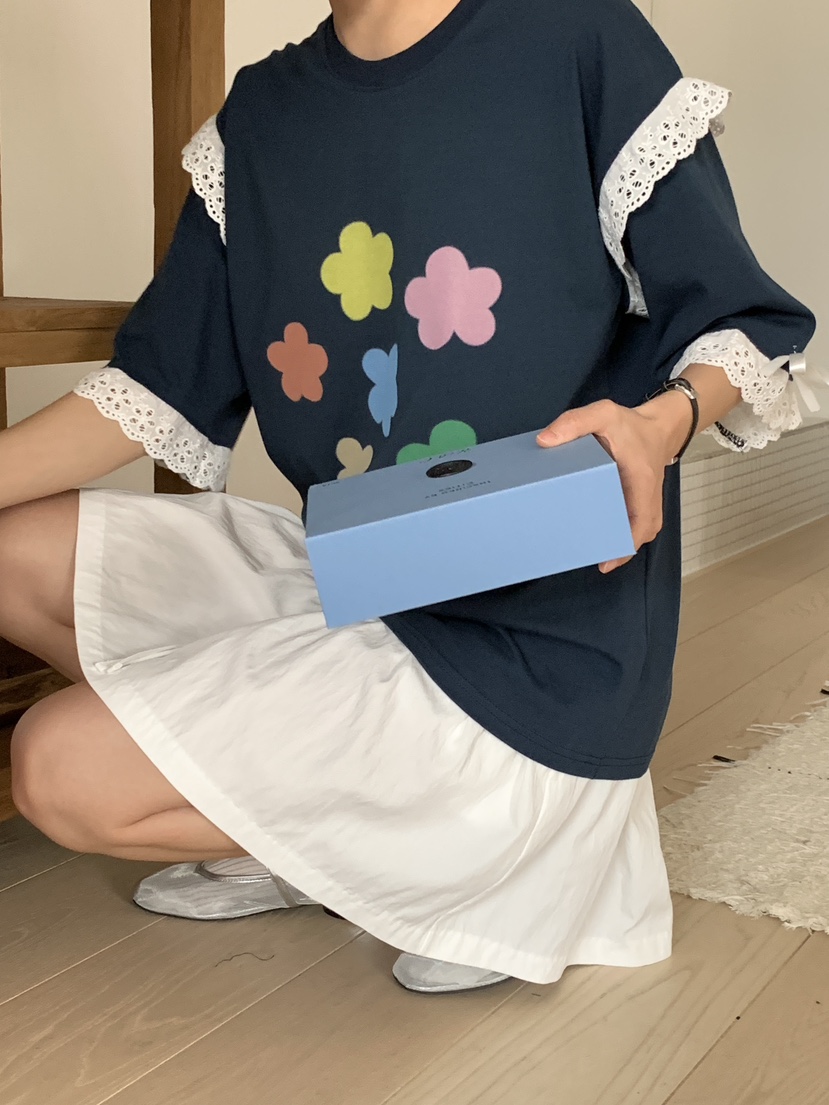 PARSLEY韓國㊣直郵東大門代購女裝新品推薦熱賣時尚T恤蕾絲花DazeT恤