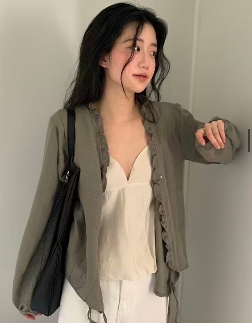 PRANA/CLOTHINK韓國㊣直郵東大門代購女裝新款時尚襯衫蕾絲衫PRANA/CLOTHINK襯衫/蕾絲衫