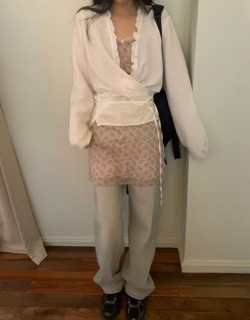 PRANA/CLOTHINK韓國㊣直郵東大門代購女裝新款時尚襯衫蕾絲衫PRANA/CLOTHINK襯衫/蕾絲衫