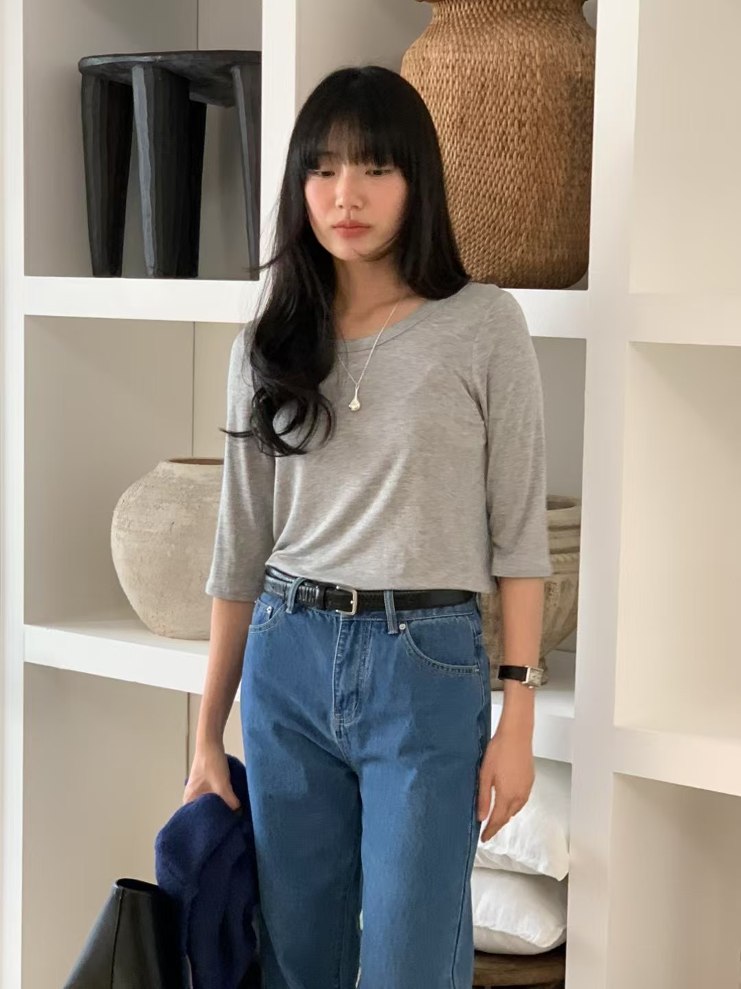 DAOWL韓國直郵㊣東大門實拍女裝新款人氣時尚職業休閑推薦T恤NUFFT恤
