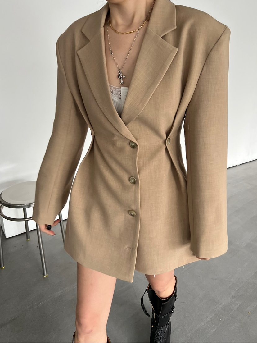 SOLAR韓國㊣直郵東大門代購女裝新款人氣25春夏休閑職業連衣裙SOLAR連衣裙