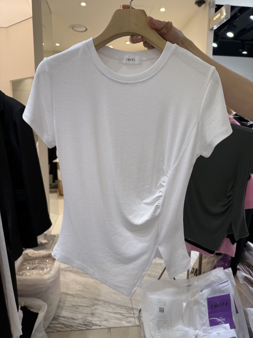 YIKHO STYLE韓國直郵㊣女裝新品人氣時尚職業休閑推薦25春夏T恤YIKHO STYLET恤圖色1