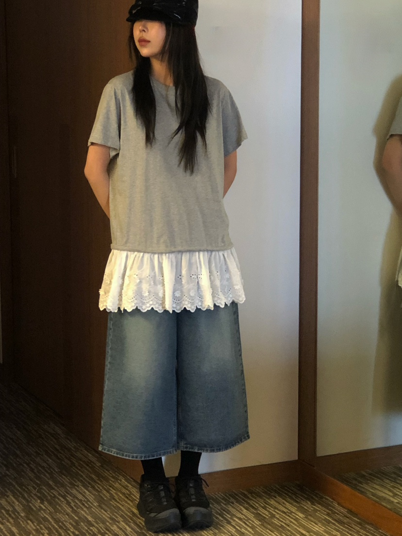 ONDO-P韓國直郵女士新品真品職業時尚熱賣人氣25春夏T恤蕾絲ONDO-PT恤