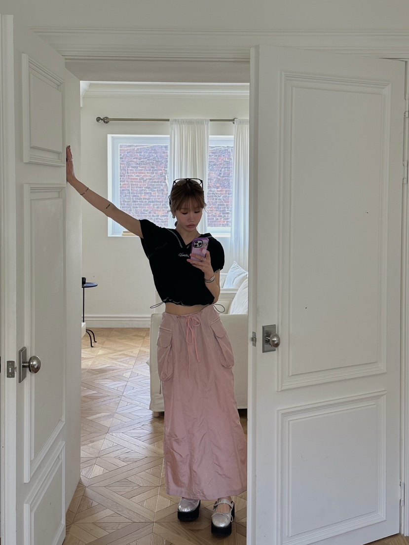 ZEROZERO韓國代購女裝新品25春夏推薦職業時尚熱賣長裙工裝ZEROZERO長裙