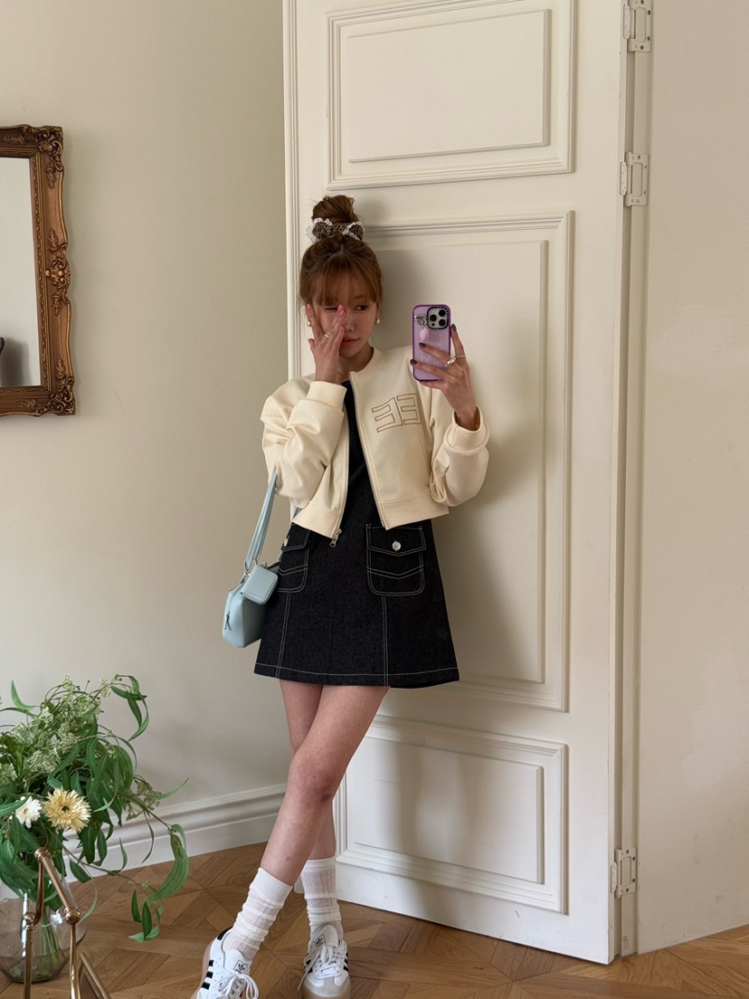 ZEROZERO韓國直郵女士新款真品職業熱賣25春夏休閑夾克刺繡ZEROZERO夾克