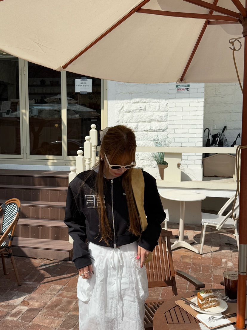 ZEROZERO韓國直郵女士新款真品職業熱賣25春夏休閑夾克刺繡ZEROZERO夾克