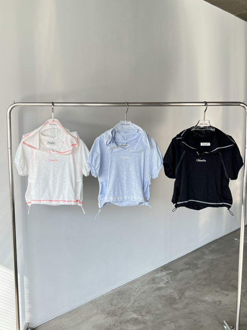 ZEROZERO東大門實拍女士新品25春夏熱賣休閑時尚推薦T恤兜帽ZEROZEROT恤