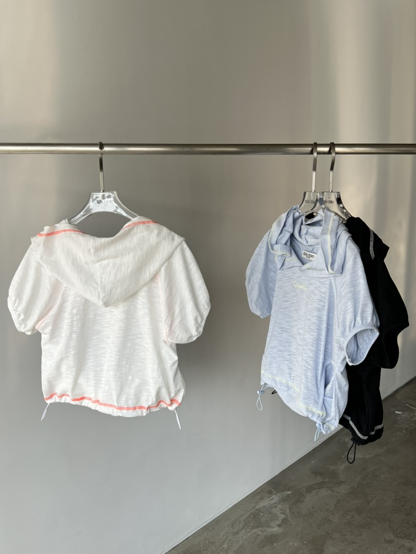ZEROZERO東大門實拍女士新品25春夏熱賣休閑時尚推薦T恤兜帽ZEROZEROT恤