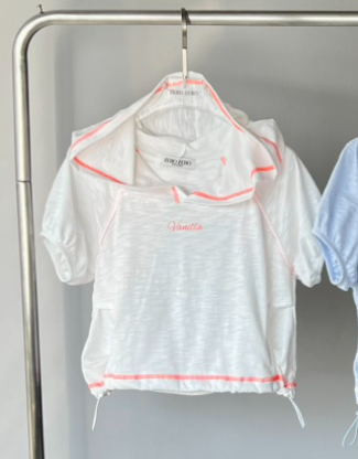 ZEROZERO東大門實拍女士新品25春夏熱賣休閑時尚推薦T恤兜帽ZEROZEROT恤圖色2