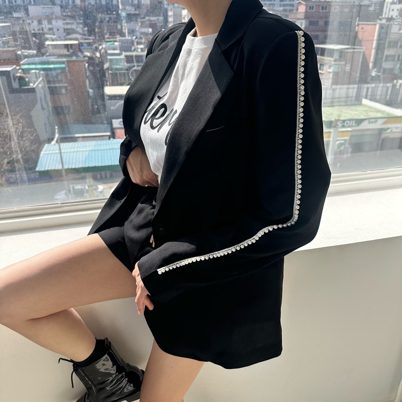 SOUIT韓國代購女士新款休閑25春夏人氣時尚熱賣推薦夾克含腰帶SOUIT by mabel-L夾克