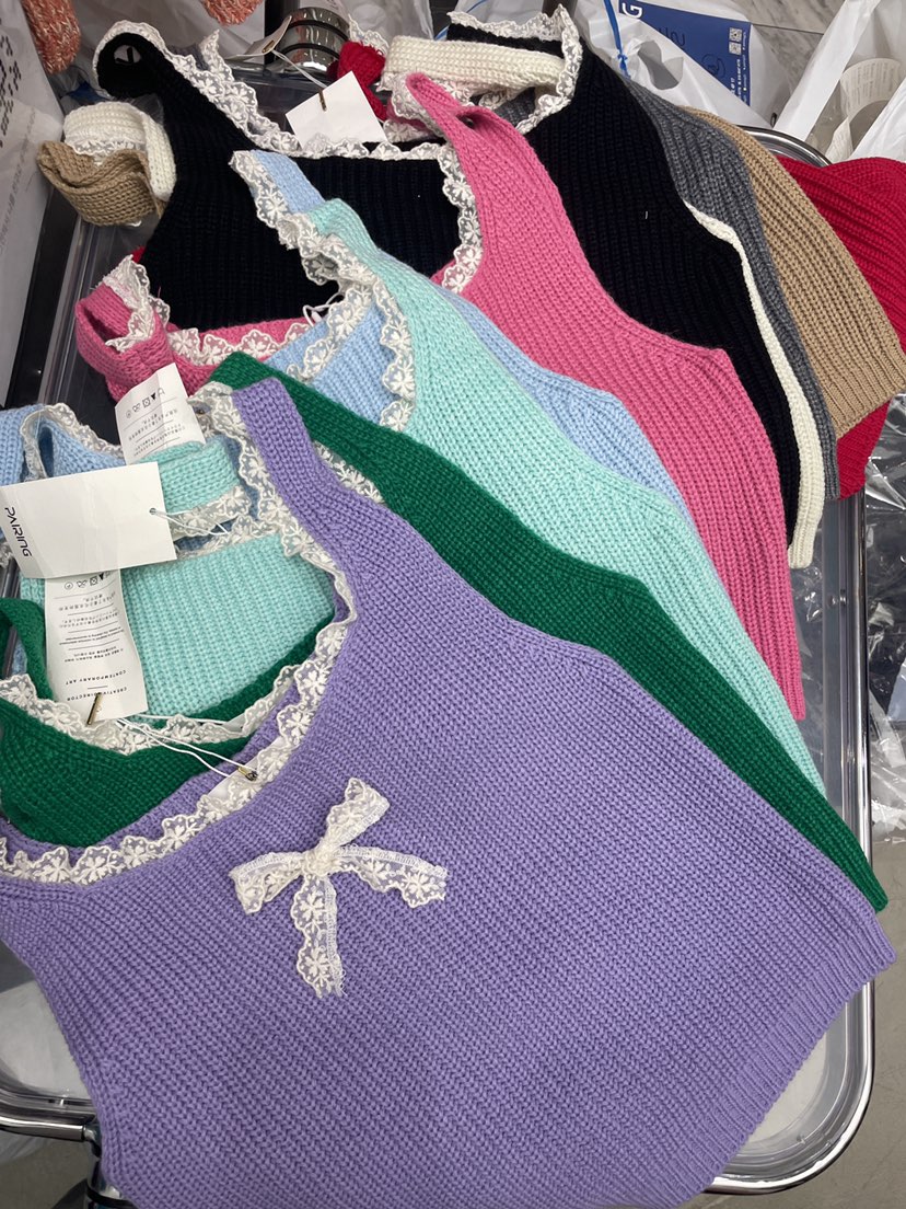 PAIRING韓國直郵女裝新品熱賣推薦休閑真品25春夏吊帶背心蕾絲PAIRING吊帶/背心