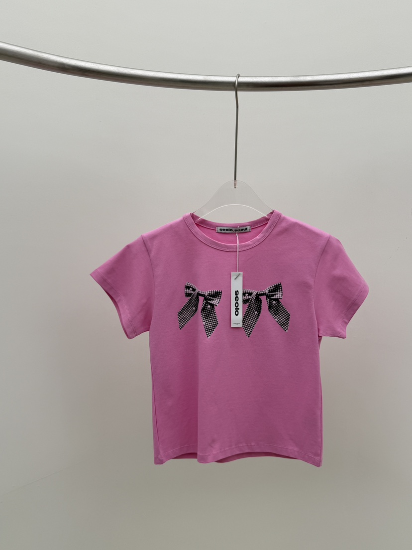 SEOLO東大門實拍女裝新品真品25春夏推薦職業人氣時尚休閑T恤Seolo seoulT恤圖色2