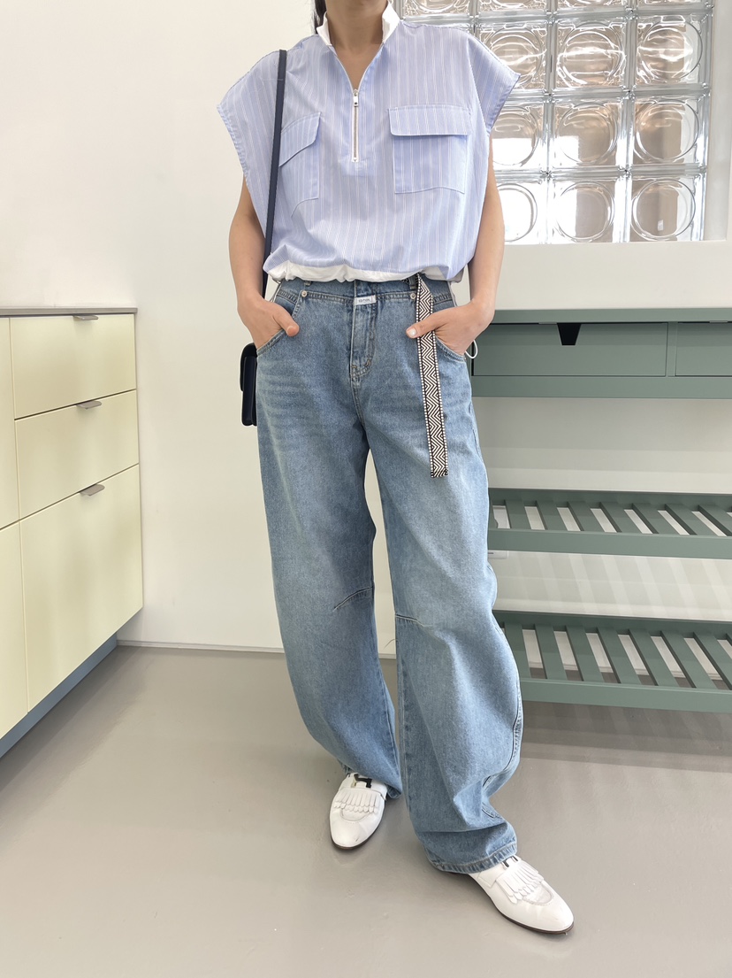 EDITION-P韓國直郵女士新款25春夏時尚真品休閑人氣牛仔褲EDITI_ON牛仔褲