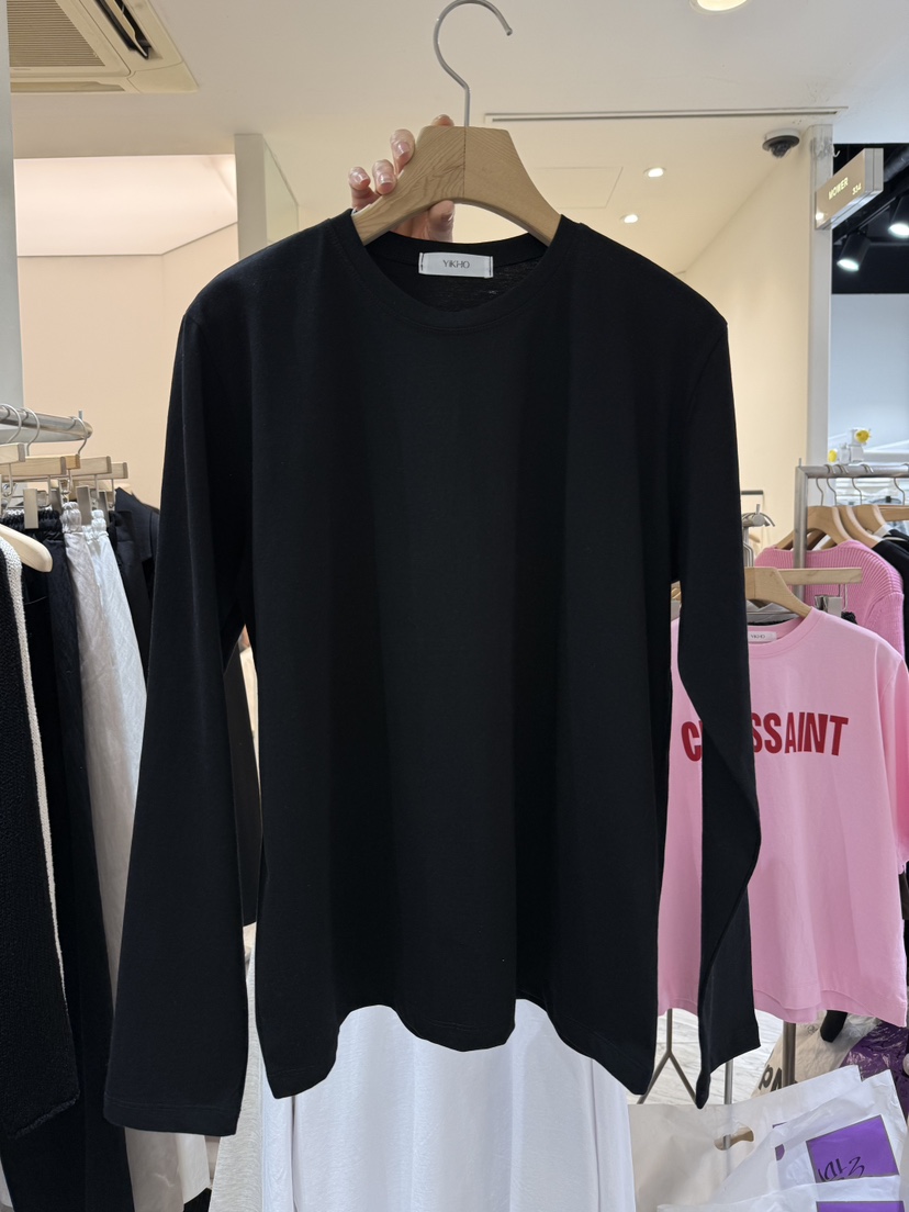 YIKHO STYLE東大門直郵女裝新品職業真品熱賣25春夏長袖T恤YIKHO STYLE長袖T恤圖色3