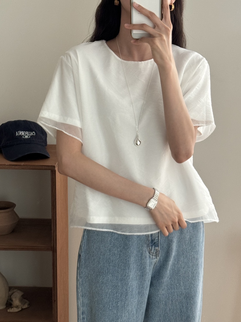 TIZZI韓國直郵女裝新款真品休閑人氣25春夏推薦職業時尚T恤TIZZIT恤