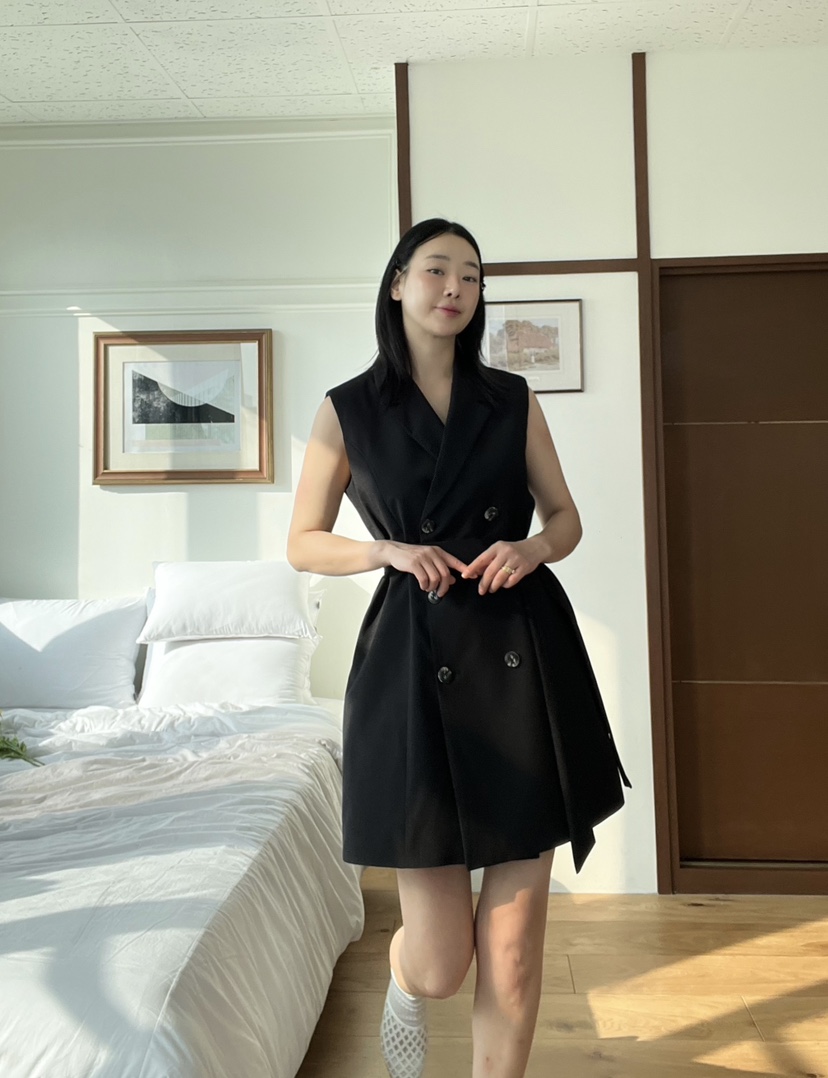 VERNI韓國直郵女士新款推薦真品職業時尚人氣25春夏連衣裙含腰帶VERNI連衣裙