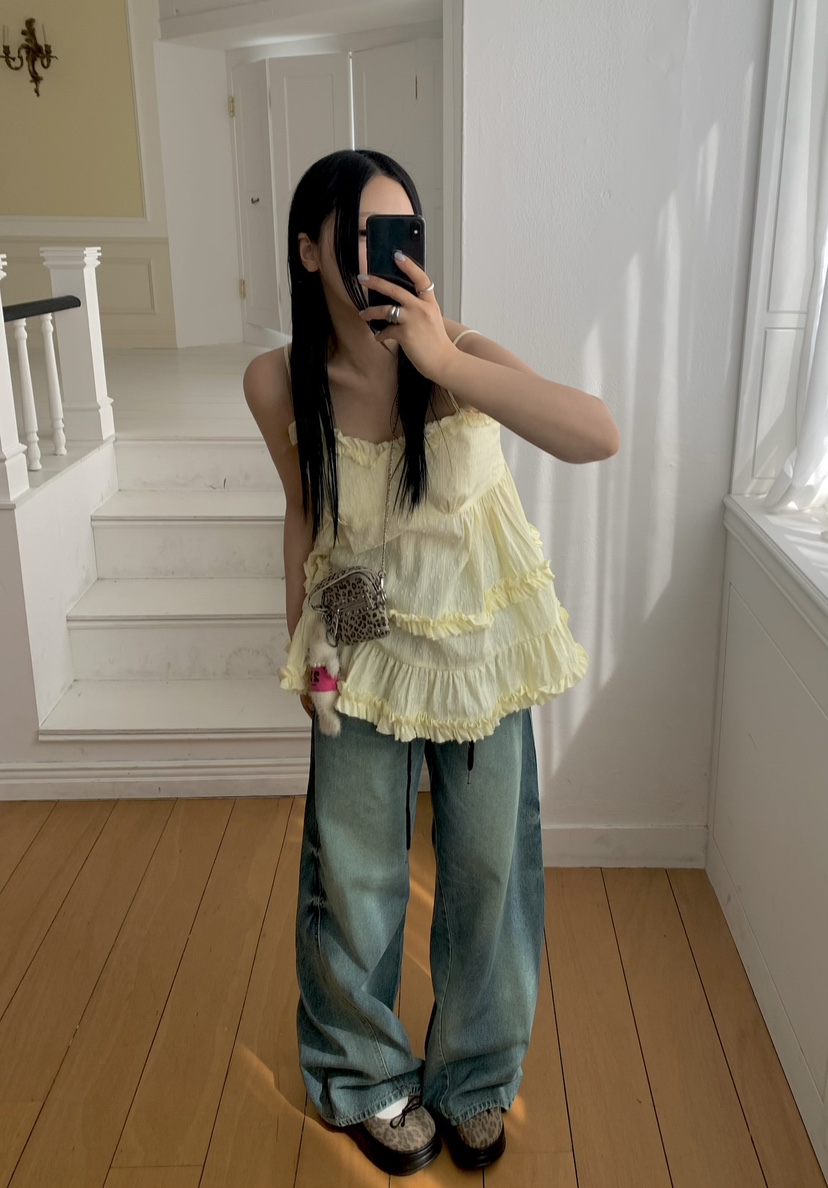 SEOLO韓國代購女士新款熱賣推薦人氣職業25春夏時尚吊帶背心Seolo seoul吊帶/背心