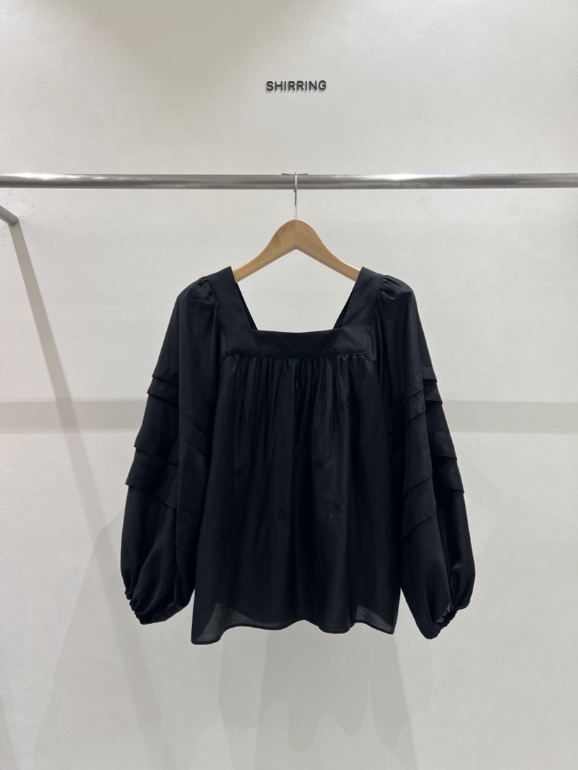 SHIRRING韓國代購女裝新品熱賣真品人氣25春夏襯衫蕾絲衫刺繡SHIRRING襯衫/蕾絲衫圖色3