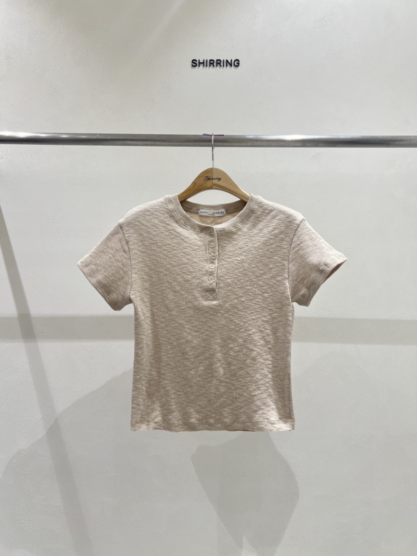 SHIRRING東大門實拍女裝新款真品25春夏時尚休閑推薦人氣T恤SHIRRINGT恤圖色3