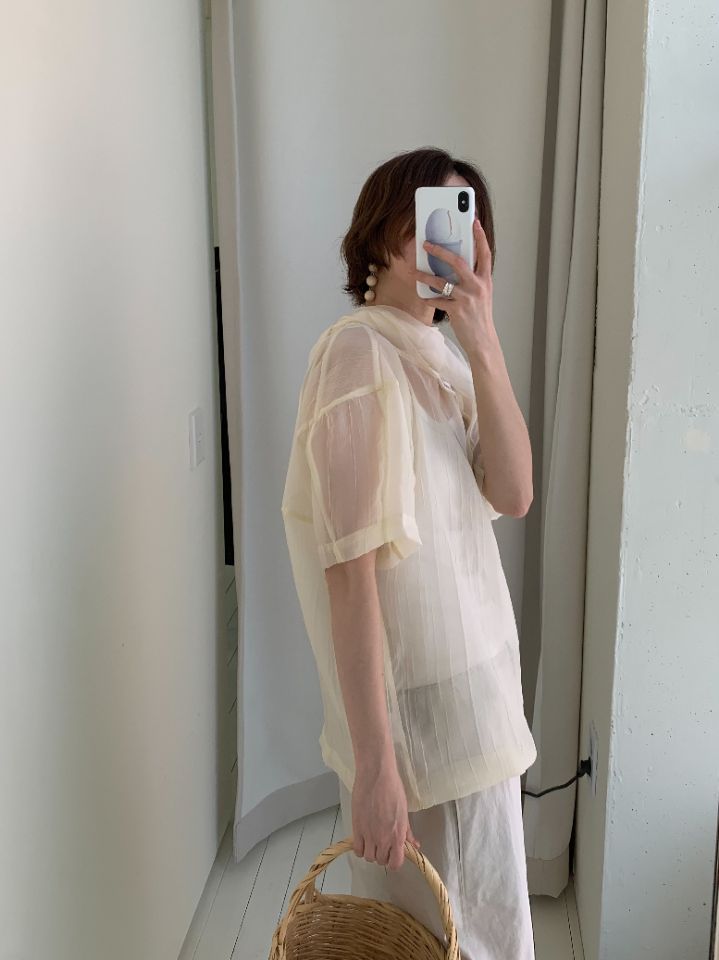MARE東大門實拍女士新款熱賣時尚休閑人氣真品25春夏襯衫蕾絲衫MARE襯衫/蕾絲衫