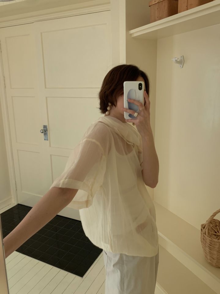 MARE東大門實拍女士新款熱賣時尚休閑人氣真品25春夏襯衫蕾絲衫MARE襯衫/蕾絲衫