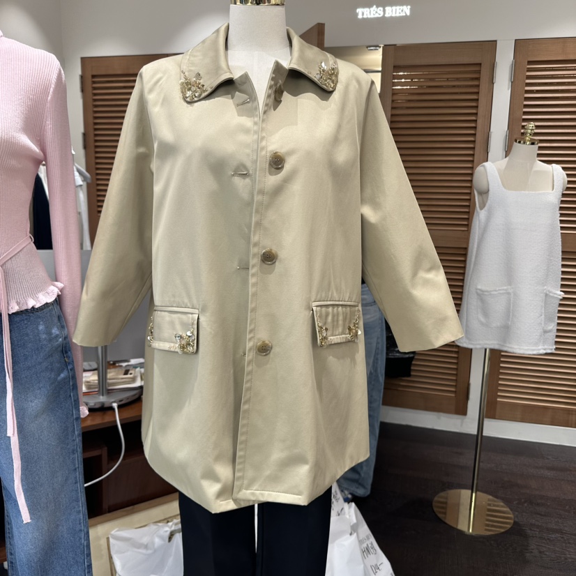 TRES BIEN東大門直郵女裝新品時尚人氣真品休閑推薦夾克刺繡TRES BIEN夾克圖色1