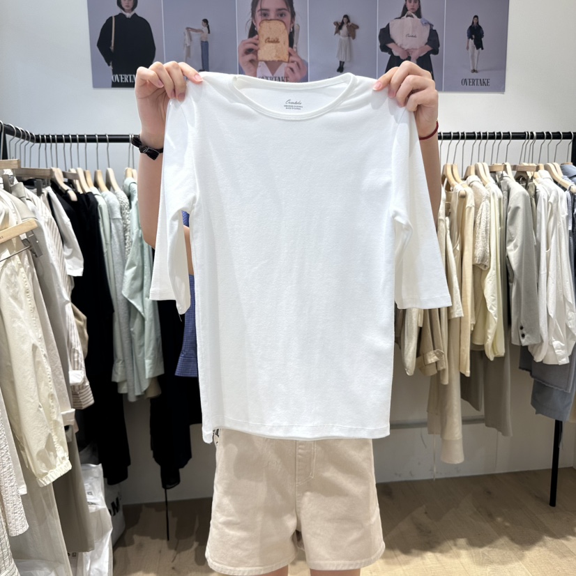 OVERTAKE韓國直郵女裝新品推薦職業休閑時尚25春夏人氣真品T恤OVERTAKET恤圖色1
