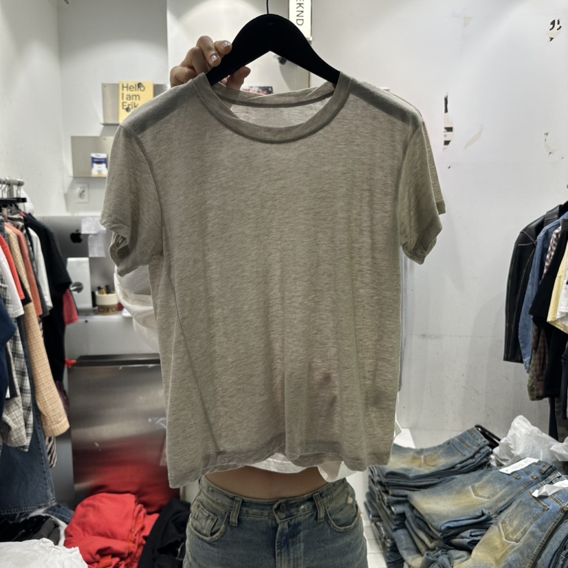 THE WEEKND東大門實拍女士新品25春夏推薦人氣真品休閑T恤CLODET恤圖色2