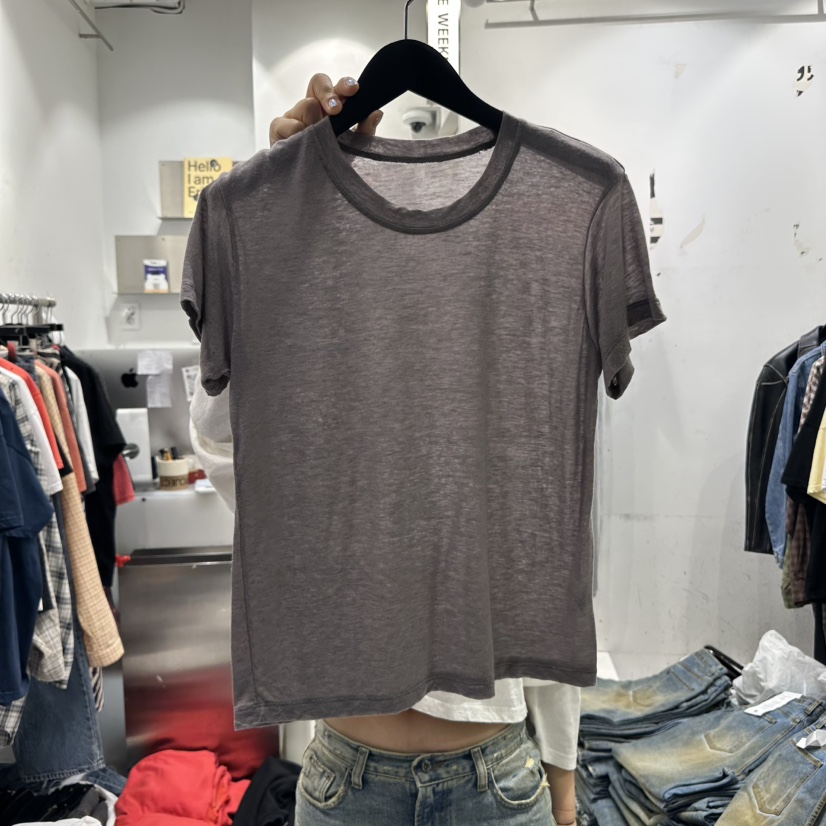 THE WEEKND東大門實拍女士新品25春夏推薦人氣真品休閑T恤CLODET恤圖色3