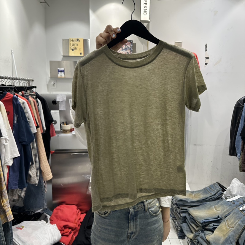 THE WEEKND東大門實拍女士新品25春夏推薦人氣真品休閑T恤CLODET恤圖色4