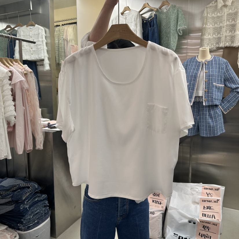 CORNER東大門直郵女士新品真品休閑人氣25春夏時尚職業熱賣T恤CORNER.302T恤圖色2