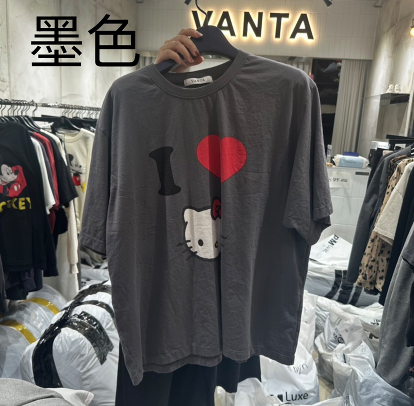VANTA韓國代購女士新品人氣休閑真品時尚熱賣25春夏推薦T恤VANTAT恤圖色3