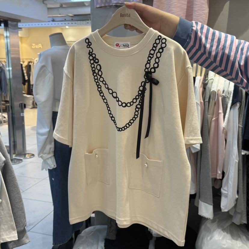 BONITA-Q東大門代購女士新品推薦真品職業熱賣25春夏人氣T恤BONITA-QT恤圖色2