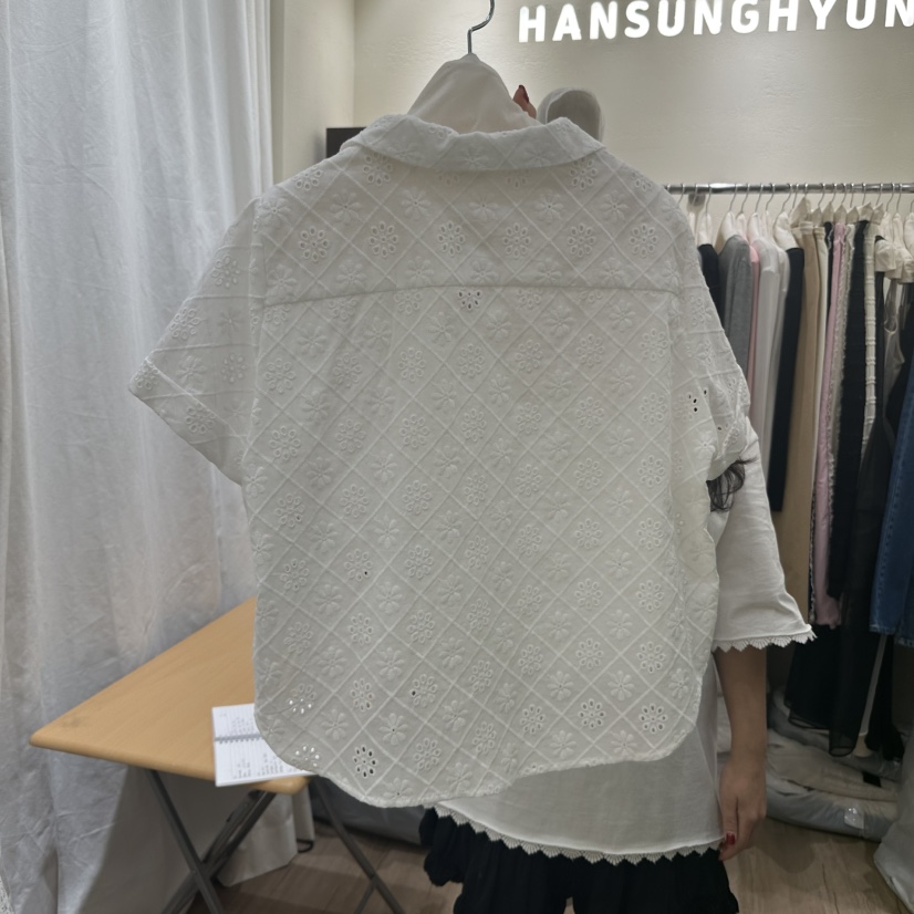 HANSUNGHYUN韓國直郵女裝新款休閑人氣真品職業推薦襯衫蕾絲衫HANSUNGHYUN襯衫/蕾絲衫