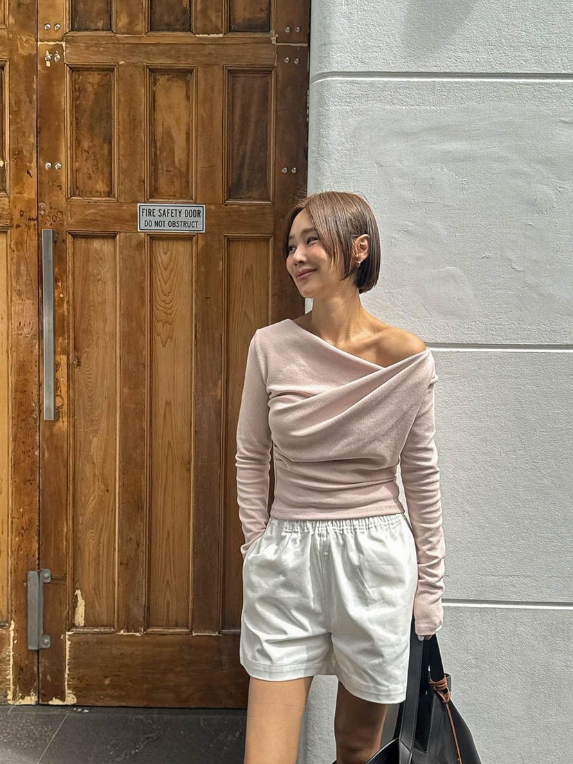 SALONDEMAG東大門代購女士新款職業25春夏熱賣時尚短褲刺繡SALONDEMAG短褲