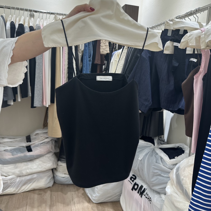 HANSUNGHYUN東大門代購女裝新品人氣時尚休閑真品25春夏吊帶背心HANSUNGHYUN吊帶/背心圖色3