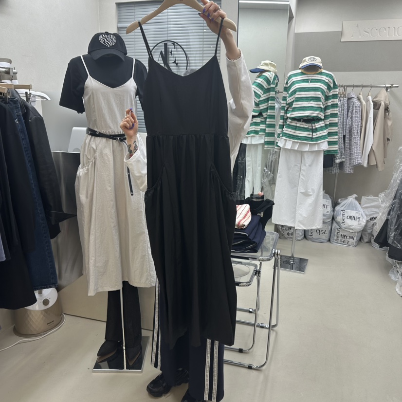 ASCEND東大門直郵女裝新品熱賣25春夏真品時尚連衣裙不含腰帶ASCEND連衣裙圖色2