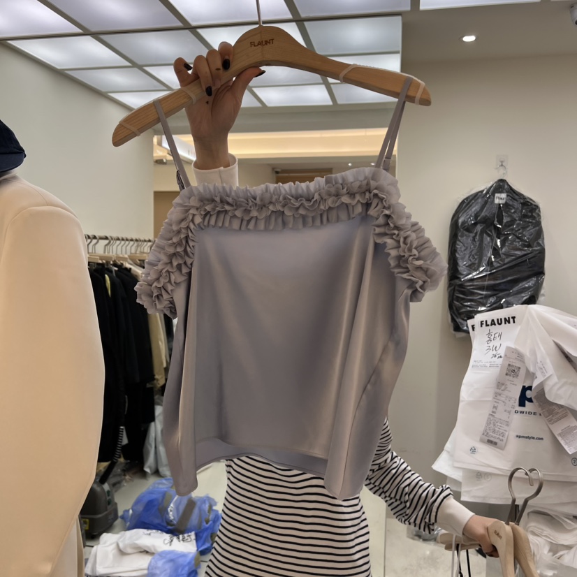 FLAUNT東大門實拍女裝新品職業熱賣25春夏時尚休閑吊帶背心FLAUNT吊帶/背心圖色3