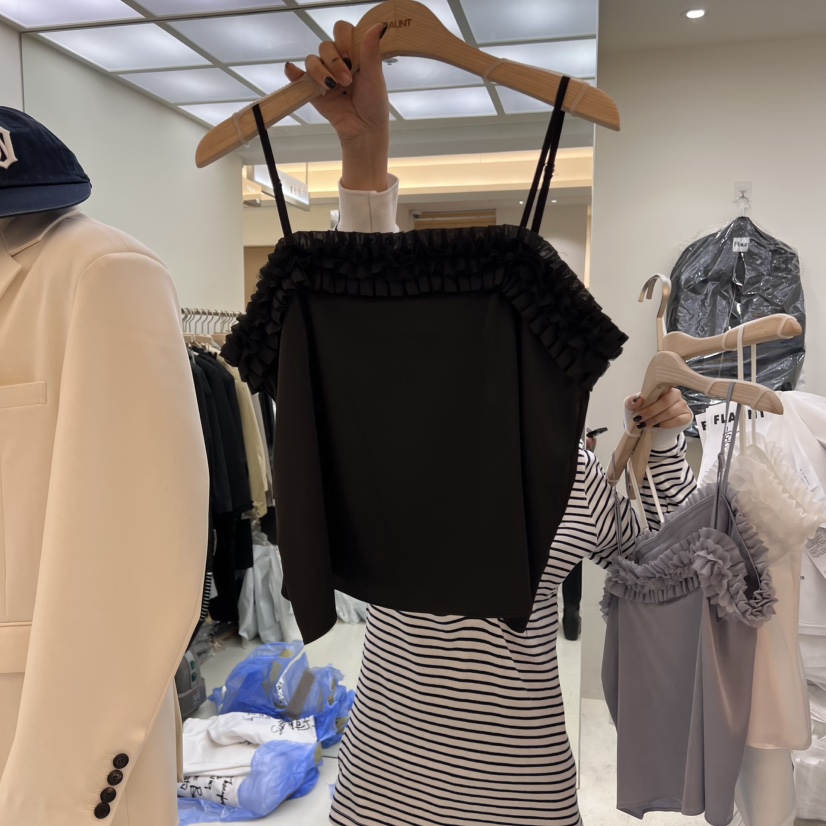 FLAUNT東大門實拍女裝新品職業熱賣25春夏時尚休閑吊帶背心FLAUNT吊帶/背心圖色4