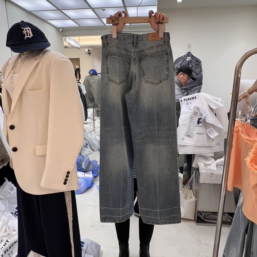 FLAUNT東大門實拍女裝新品休閑職業推薦25春夏真品時尚牛仔褲FLAUNT牛仔褲