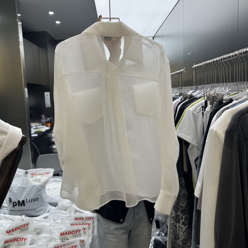 MADCITY韓國直郵女士新品休閑真品職業推薦熱賣時尚襯衫蕾絲衫MADCITY襯衫/蕾絲衫