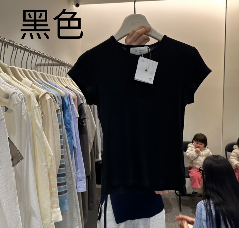 ALTER東大門實拍女士新款熱賣25春夏推薦時尚休閑真品職業T恤AlterT恤圖色5