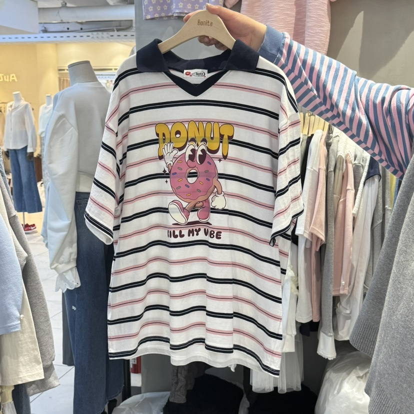 BONITA-Q韓國代購女士新款真品時尚熱賣休閑人氣職業25春夏T恤BONITA-QT恤圖色3