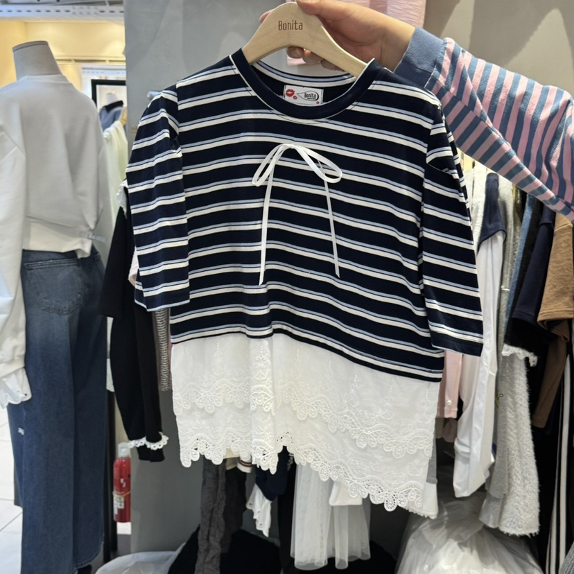 BONITA-Q東大門代購女士新品25春夏推薦休閑熱賣人氣真品T恤BONITA-QT恤圖色2