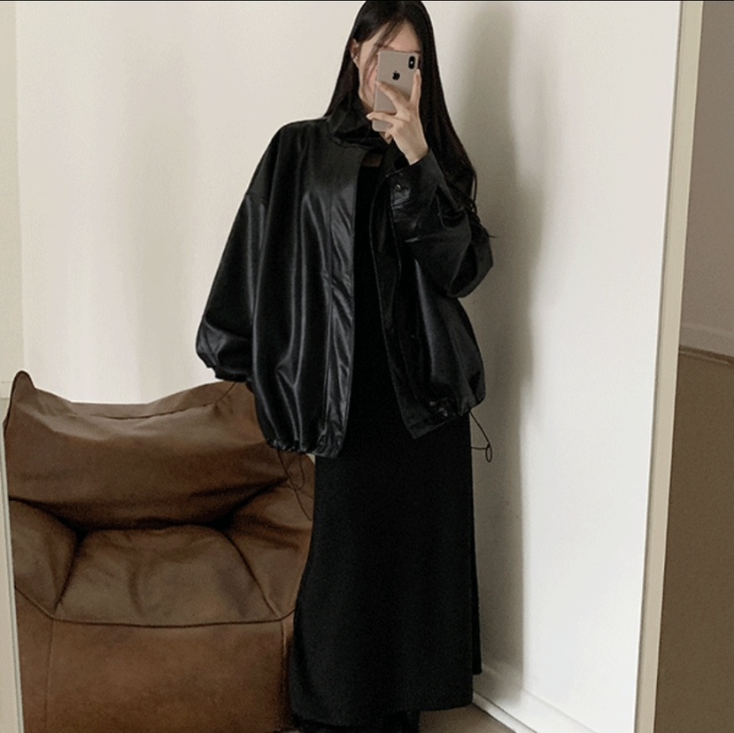 DOUBLE.S韓國直郵㊣女裝新款熱賣25春夏推薦職業時尚夾克皮革DOUBLE.S夾克圖色2
