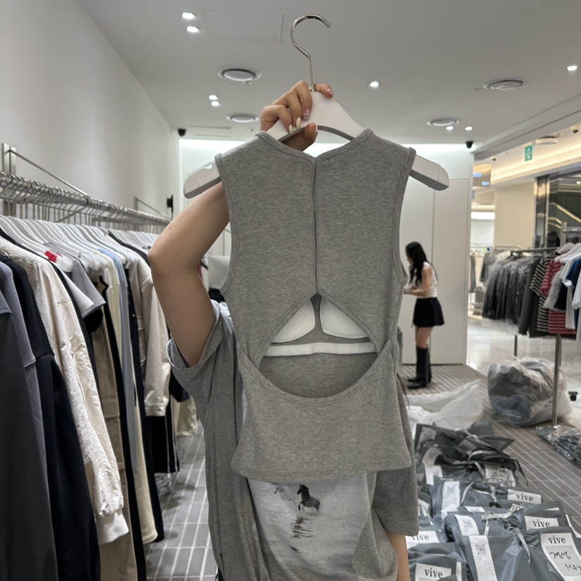VIVE韓國㊣直郵東大門代購女裝新品休閑25春夏職業吊帶背心VIVE吊帶/背心